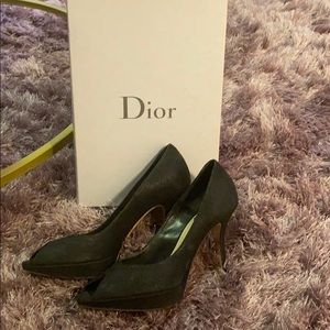 Dior peep toe pumps